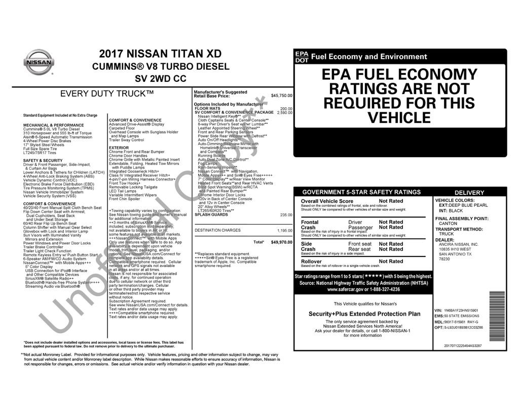 Used 2017 Nissan Titan SV RWD image 4