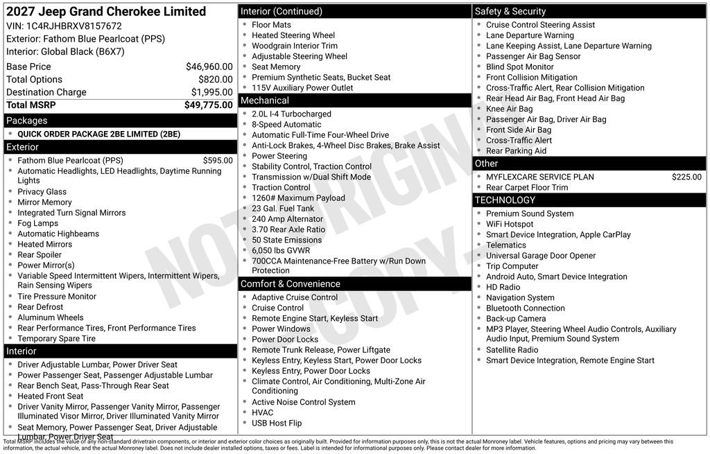 New 2027 Jeep Grand Cherokee Limited AWD/4WD image 28