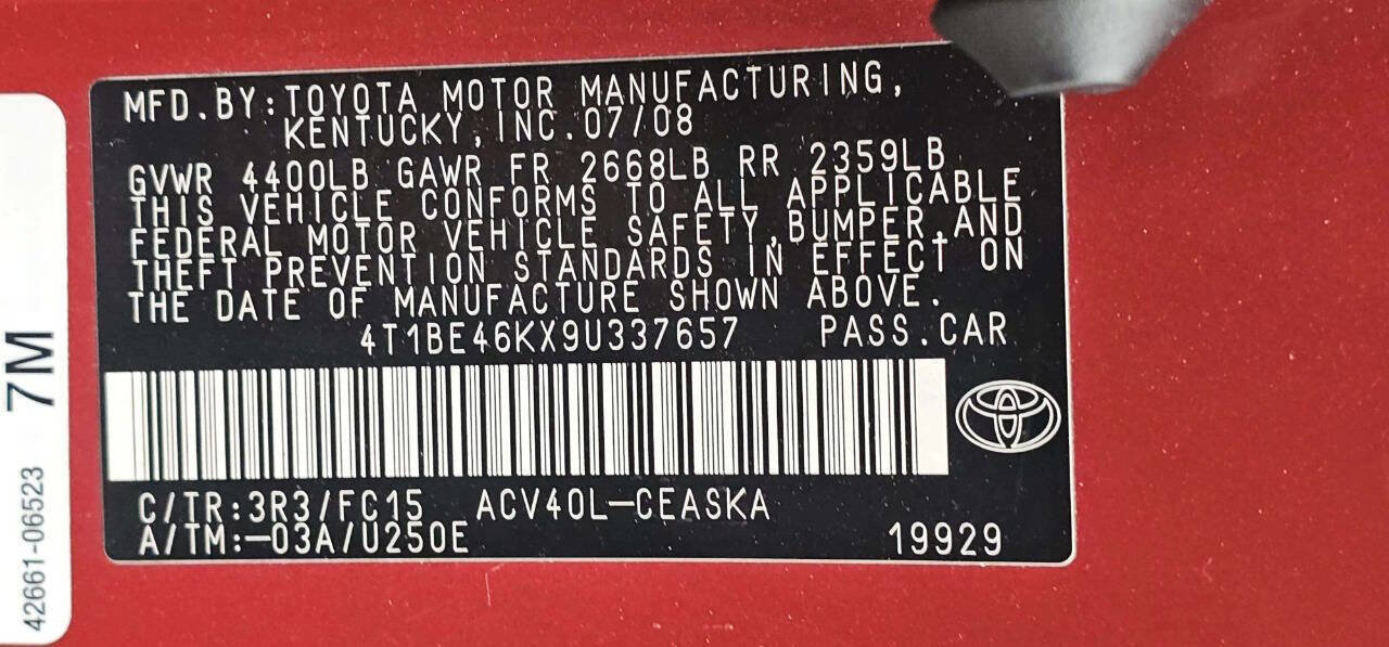 Used 2009 Toyota Camry SE FWD image 11