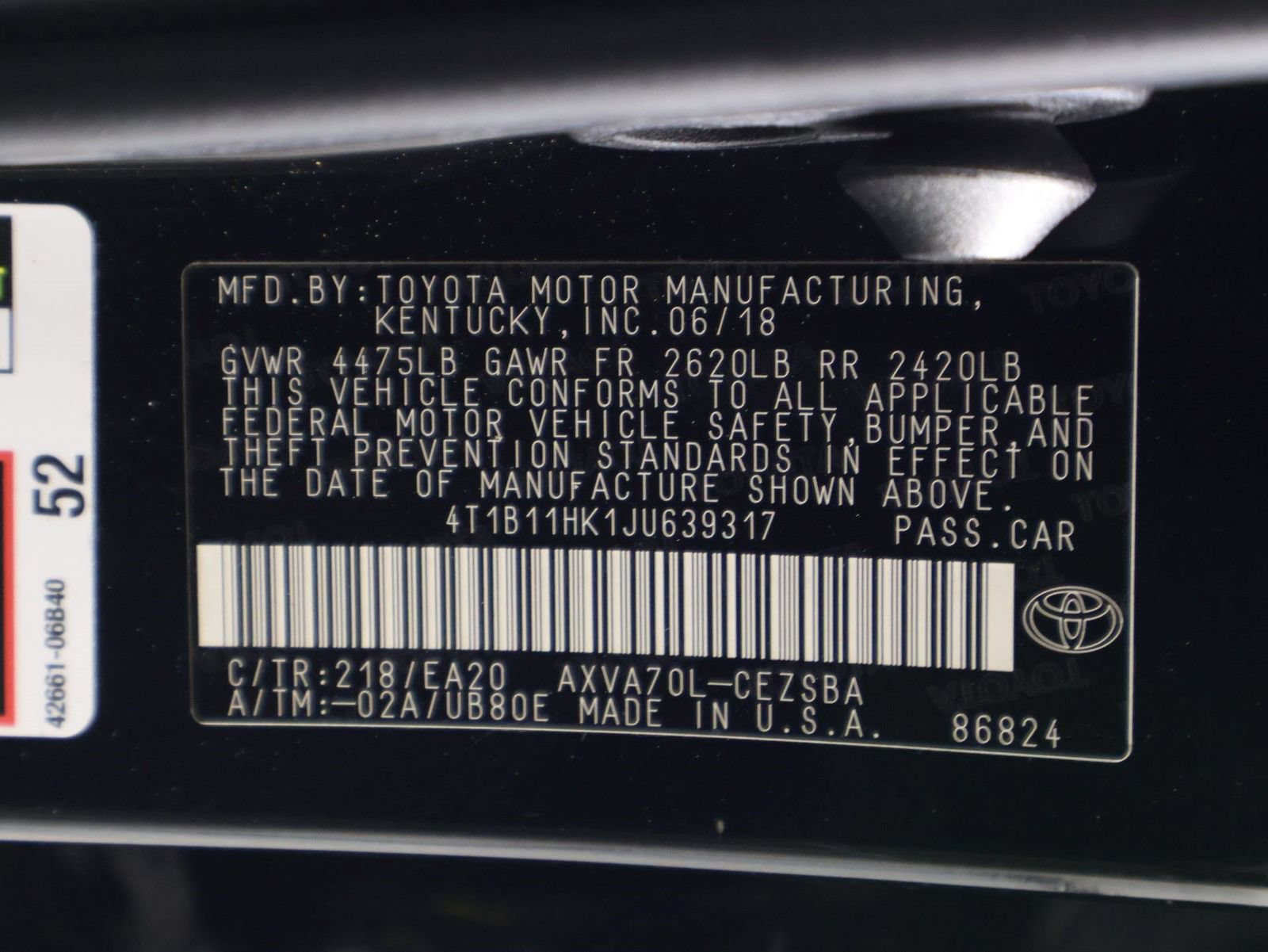 Used 2018 Toyota Camry SE FWD image 16