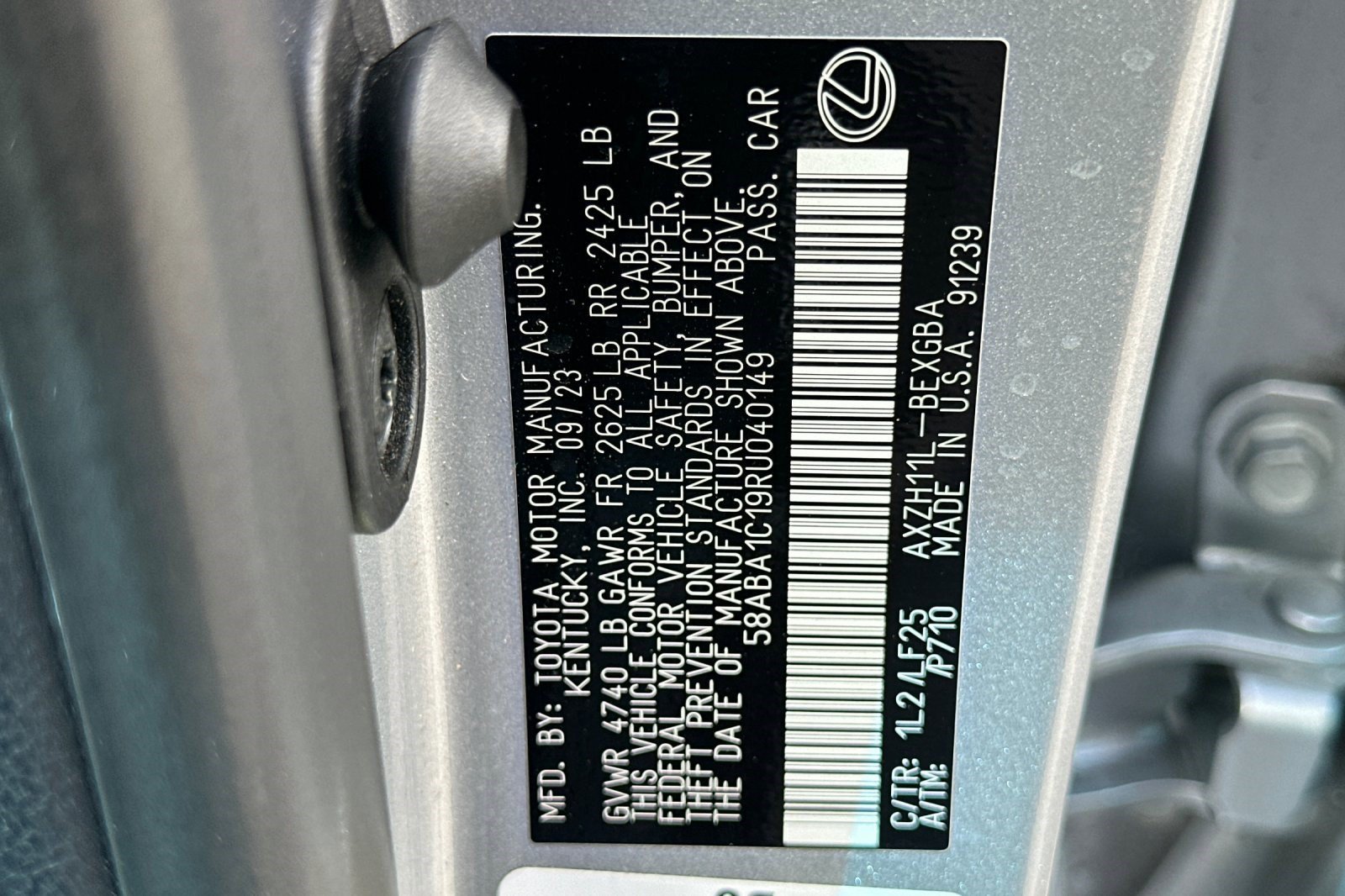 Certified 2024 Lexus ES 300h F Sport w/ Accessory Package (Z1) FWD image 22