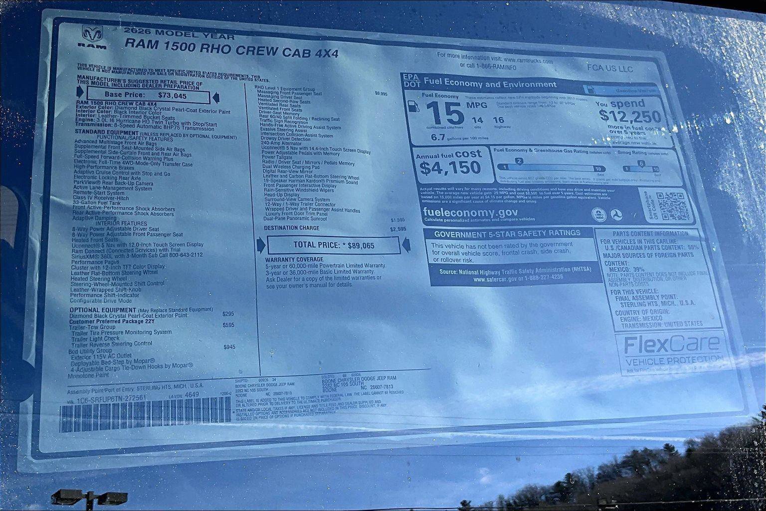 New 2026 RAM 1500 RHO w/ RHO Level 1 Equipment Group image 14