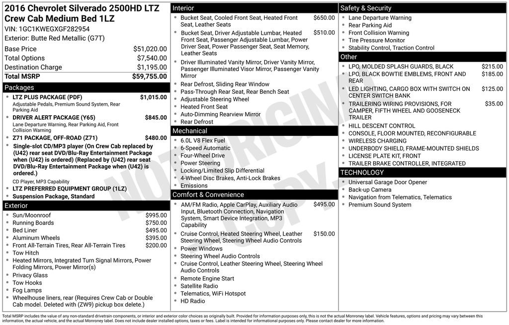 Used 2016 Chevrolet Silverado 2500 LTZ w/ LTZ Plus Package AWD/4WD image 2