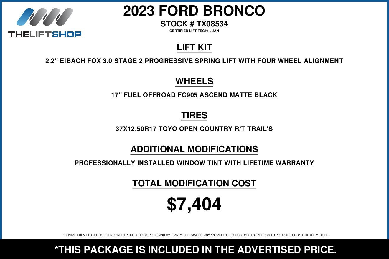 Used 2023 Ford Bronco Badlands w/ Sasquatch Package AWD/4WD image 2