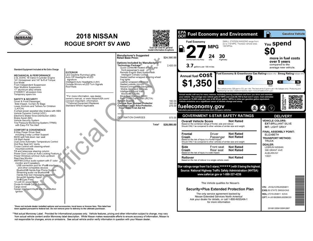 Used 2018 Nissan Rogue Sport SV w/ SV Technology Package image 2