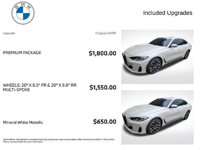 Used 2024 BMW 430i Gran Coupe xDrive w/ Premium Package AWD/4WD image 3