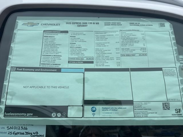 New 2025 Chevrolet Express 3500 w/ Power Convenience Package RWD image 22