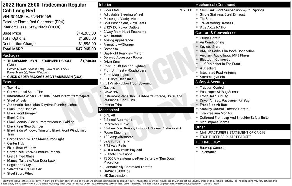 Used 2022 RAM 2500 Tradesman image 3