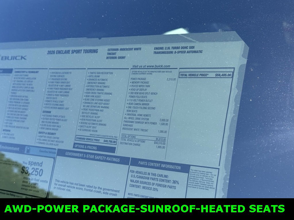 New 2026 Buick Enclave Sport Touring w/ Power Package image 6