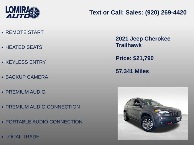 Used 2021 Jeep Cherokee Trailhawk w/ Sun, Sound & Nav Group AWD/4WD image 27