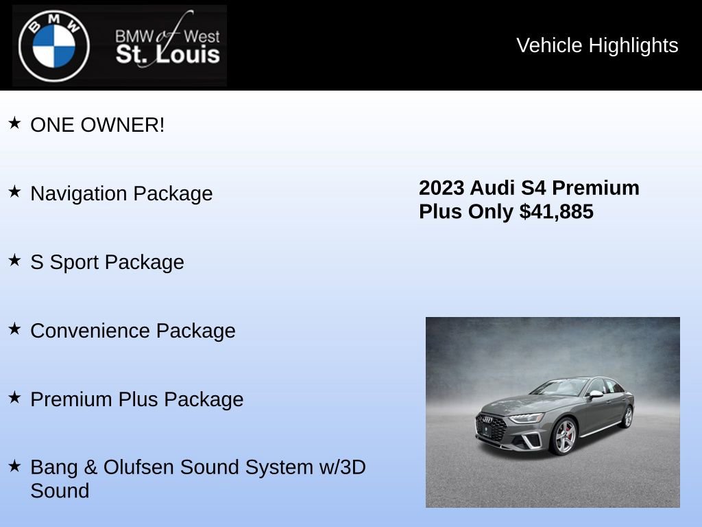 Used 2023 Audi S4 Premium Plus w/ Premium Plus Package image 8