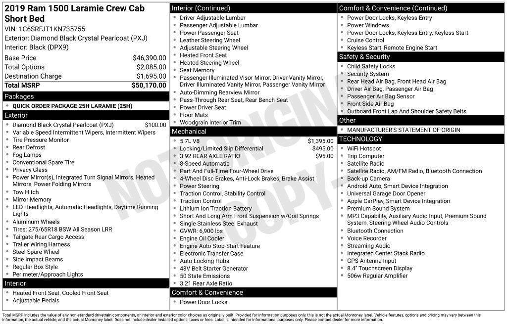 Used 2019 RAM 1500 Laramie AWD/4WD image 42