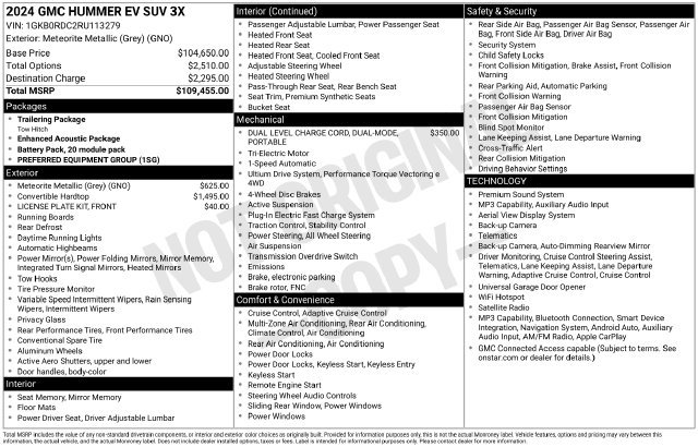 Used 2024 GMC Hummer EV 3X AWD/4WD image 50