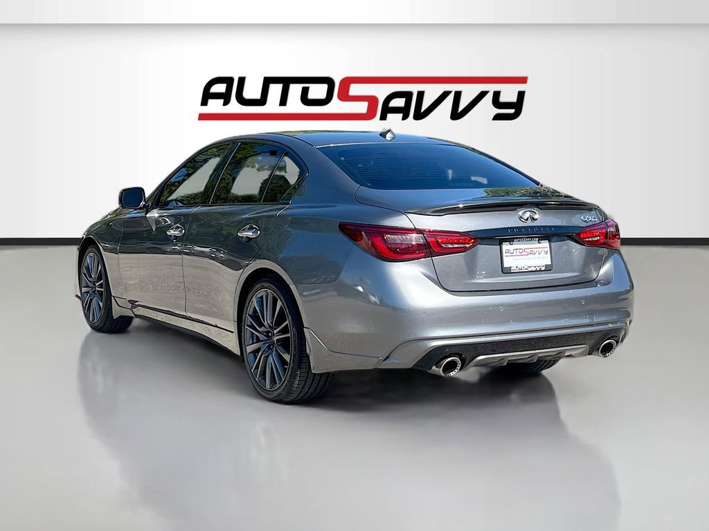 Used 2022 INFINITI Q50 Red Sport 400 w/ Carbon Fiber Package RWD image 5