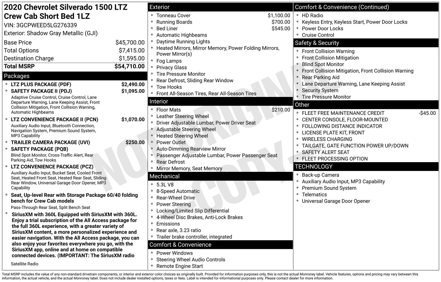 Used 2020 Chevrolet Silverado 1500 LTZ w/ LTZ Plus Package RWD image 14