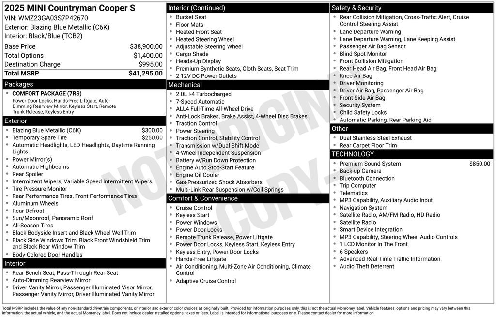 Certified 2025 MINI Cooper Countryman S AWD/4WD image 38