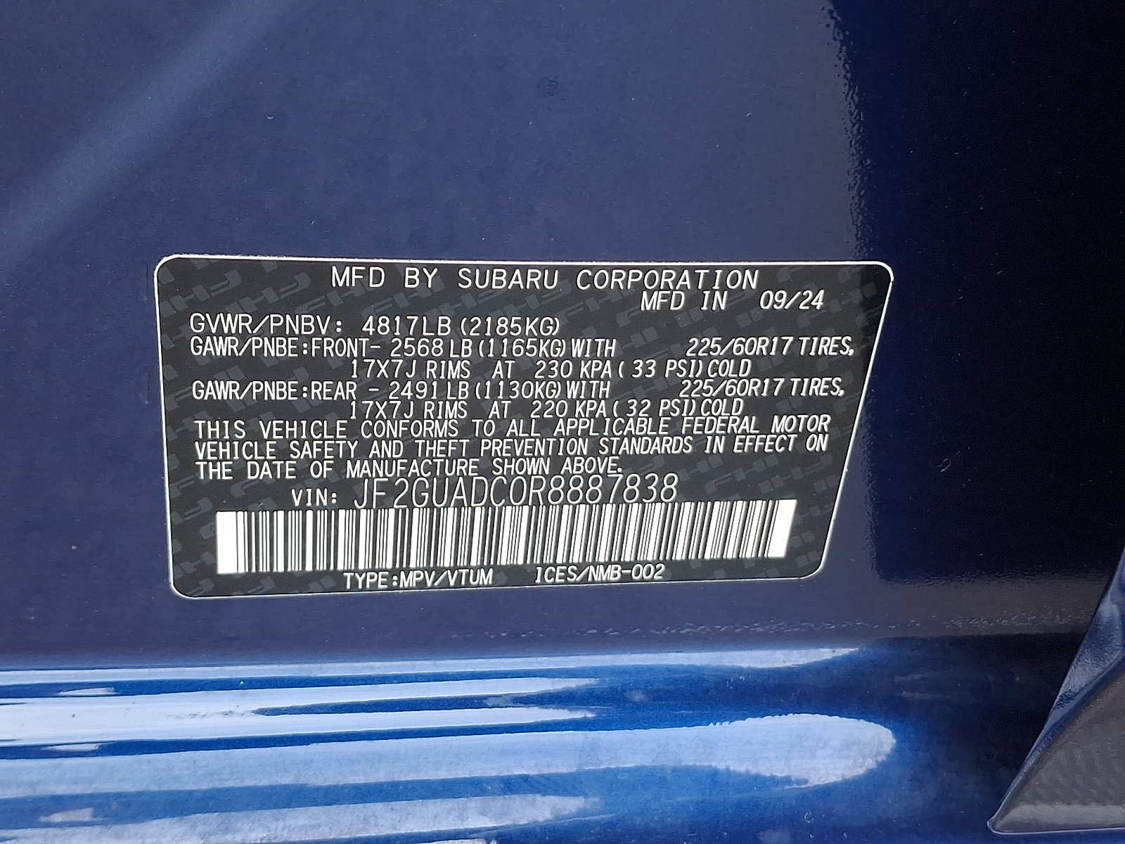 Certified 2024 Subaru Crosstrek 2.0i Premium AWD/4WD image 26
