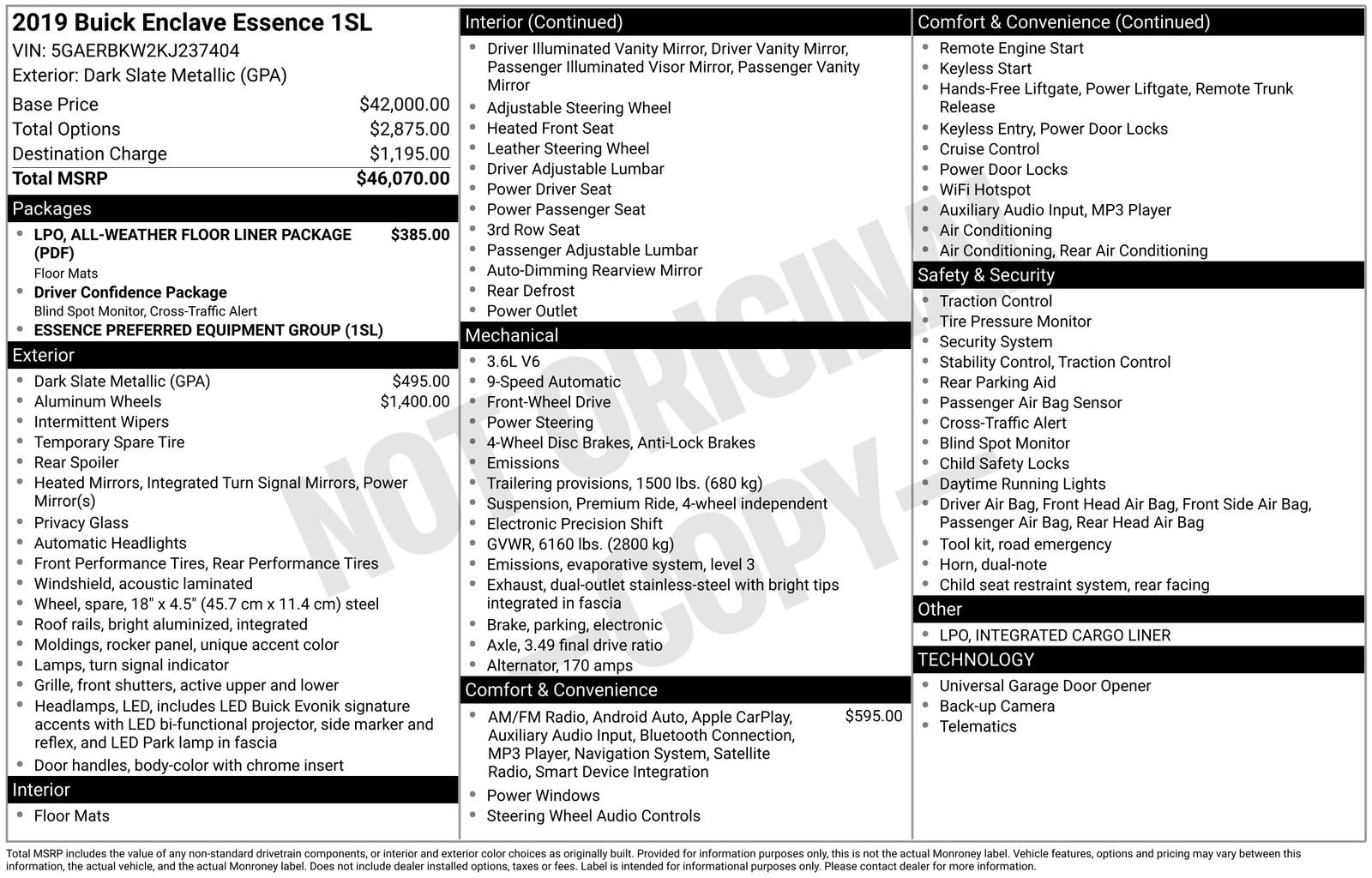 Used 2019 Buick Enclave Essence image 6