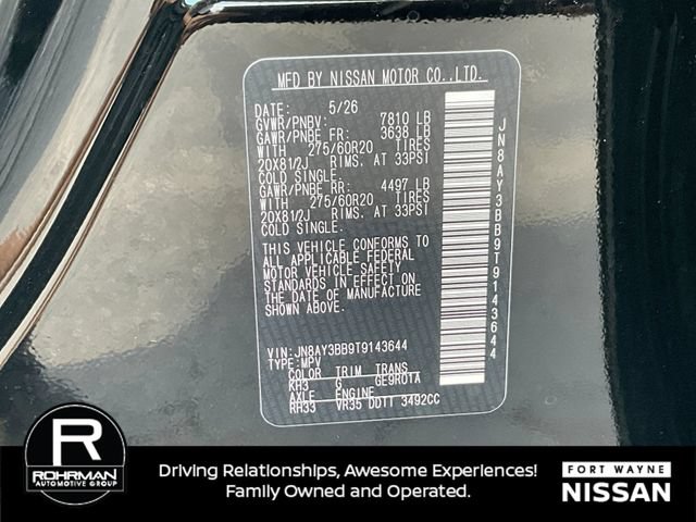 New 2026 Nissan Armada SL w/ Captain's Chari Seat Package AWD/4WD image 39