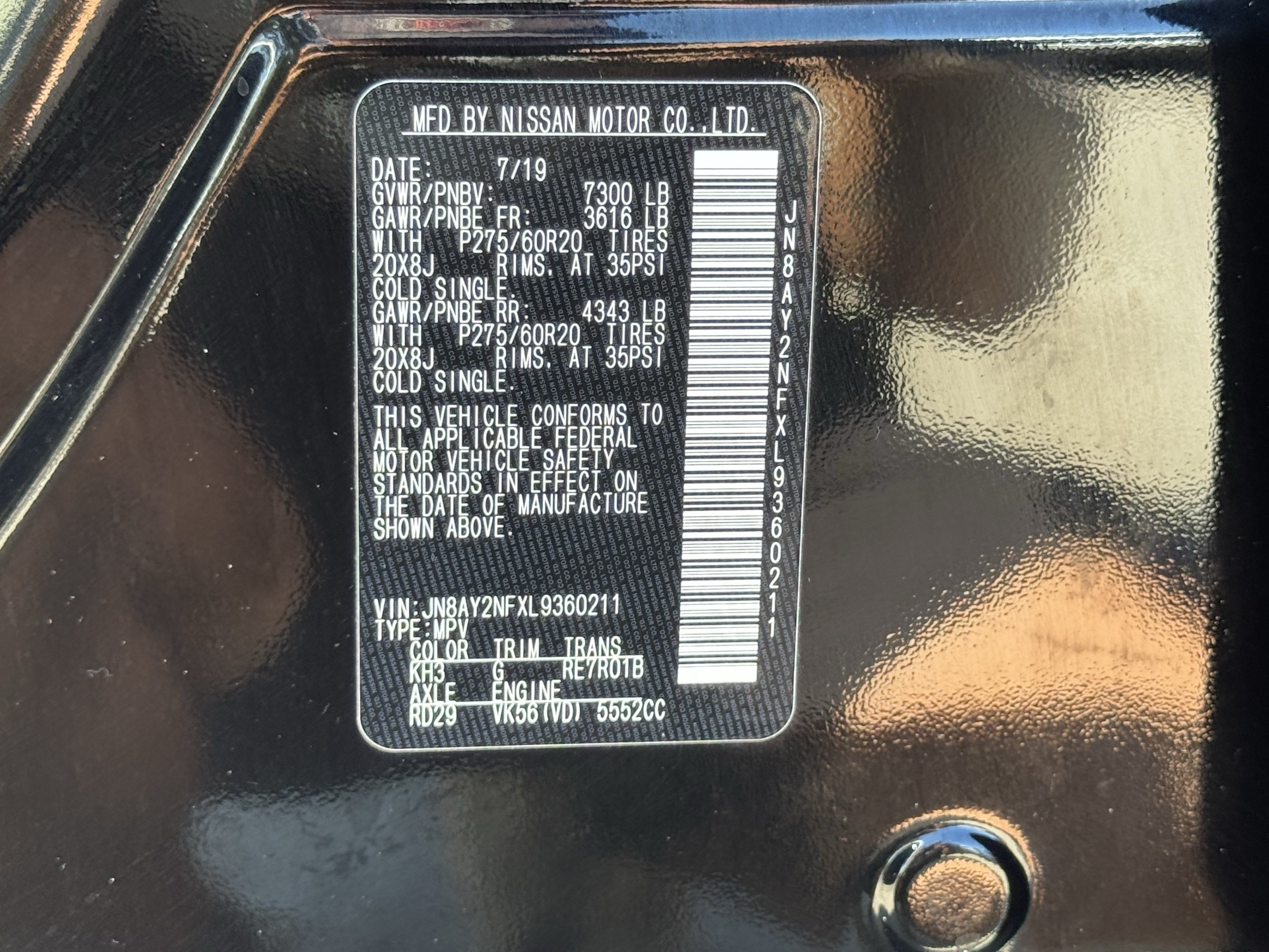 Used 2020 Nissan Armada Platinum w/ Captain's Chairs Package RWD image 28