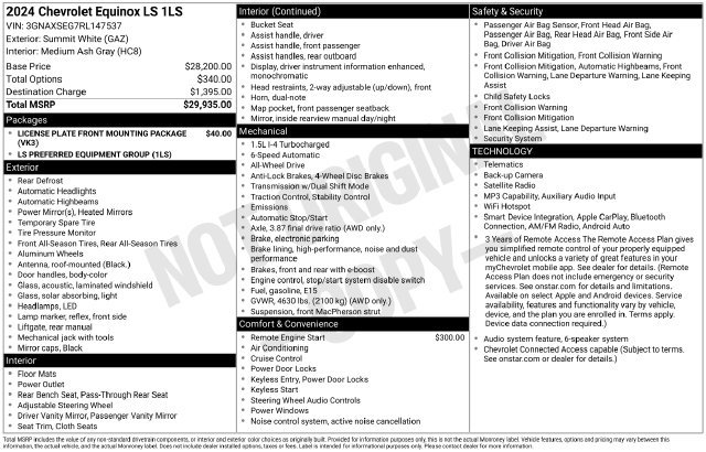 Used 2024 Chevrolet Equinox LS AWD/4WD image 9
