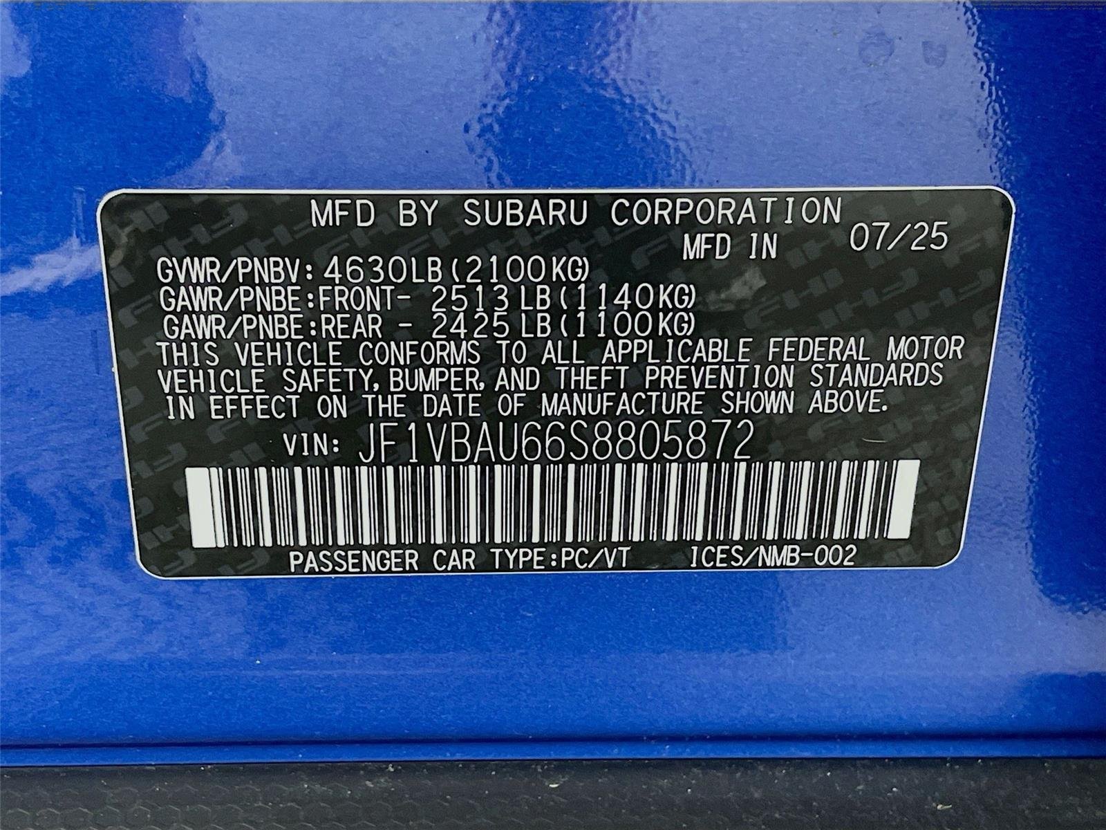 Certified 2025 Subaru WRX GT w/ Popular Package #2A AWD/4WD image 36