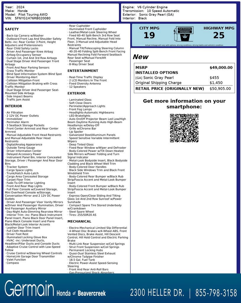 Used 2024 Honda Pilot Touring image 35