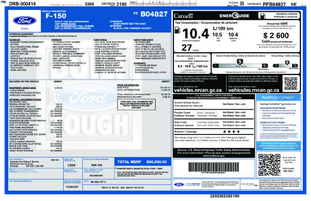 Used 2023 Ford F150 Lariat w/ Equipment Group 502A High AWD/4WD image 36
