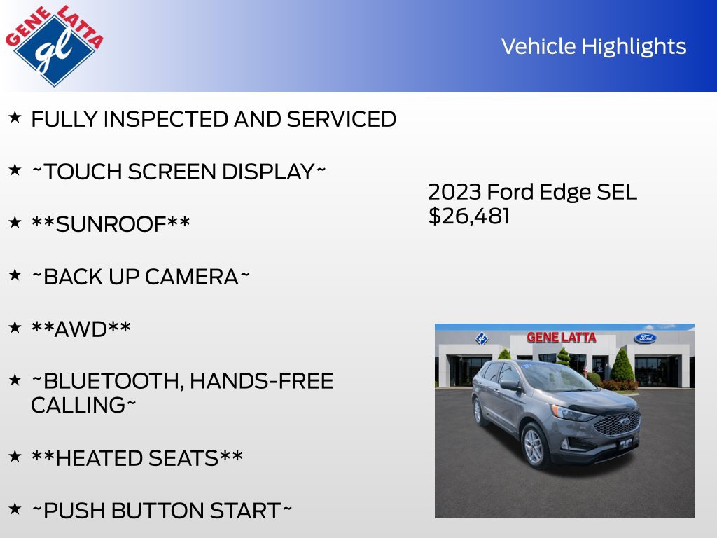Certified 2023 Ford Edge SEL w/ Convenience Package AWD/4WD image 35