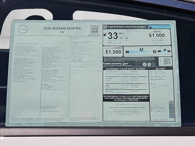 New 2026 Nissan Sentra SV w/ SV Convenience Package FWD image 17