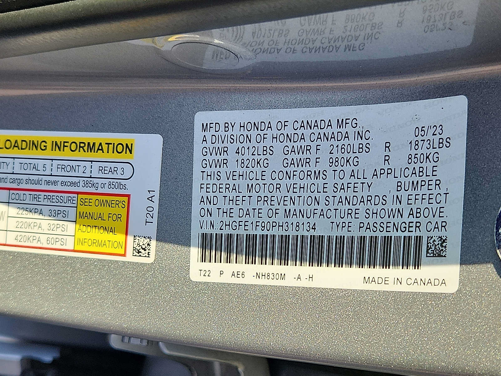 Certified 2023 Honda Civic Touring image 27