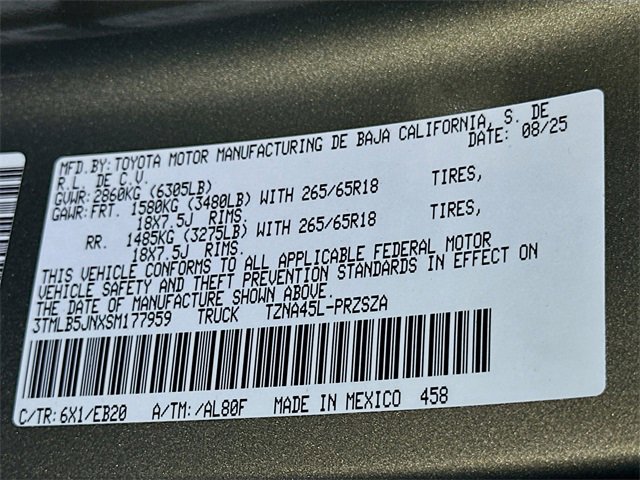 New 2025 Toyota Tacoma Limited image 17