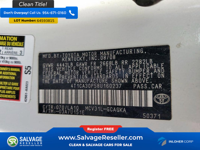 Used 2008 Toyota Solara SLE image 16