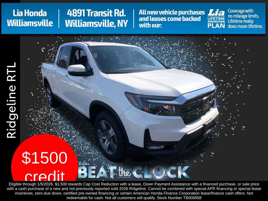 New 2026 Honda Ridgeline RTL