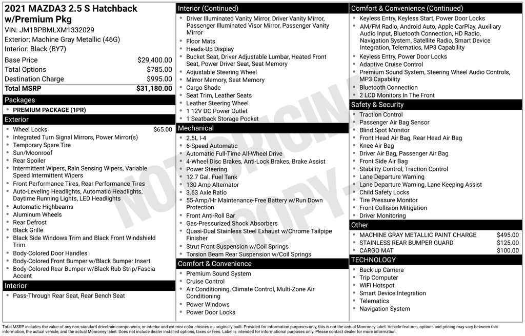 Used 2021 MAZDA MAZDA3 s image 3