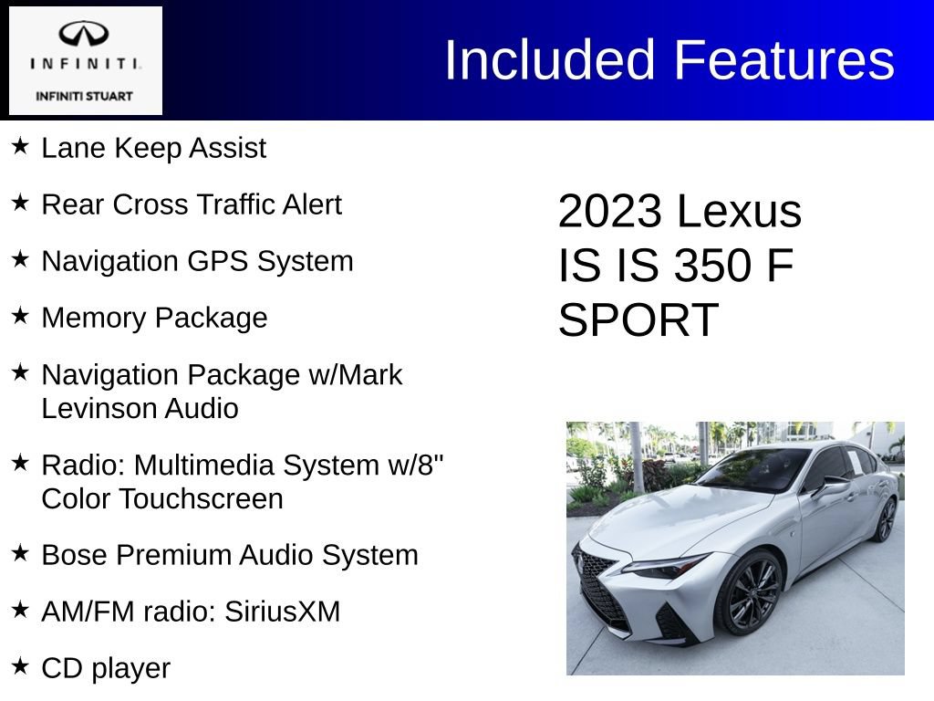 Used 2023 Lexus IS 350 F Sport RWD image 3
