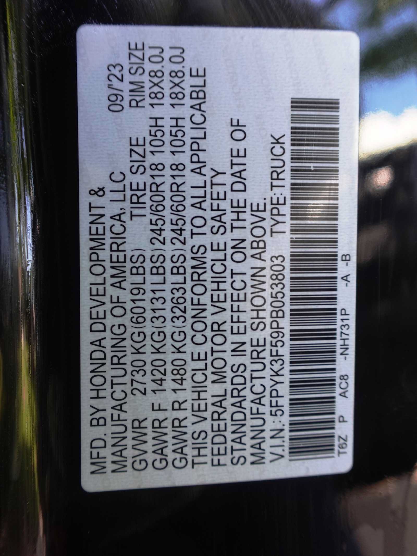 Used 2023 Honda Ridgeline RTL image 30