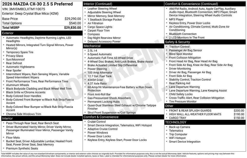 New 2026 MAZDA CX-30 AWD 2.5 S image 4