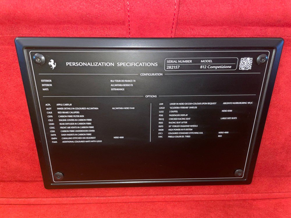Certified 2022 Ferrari 812 Competizione image 63