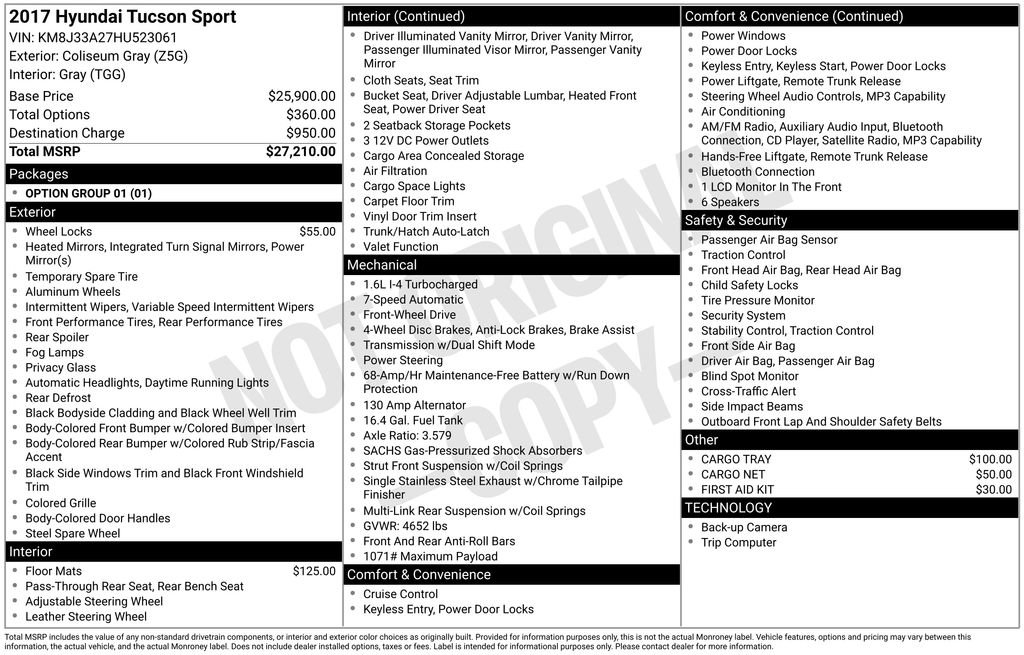 Used 2017 Hyundai Tucson Sport image 31