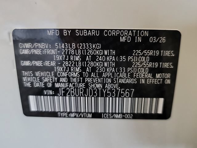 New 2026 Subaru Outback Touring XT AWD/4WD image 36