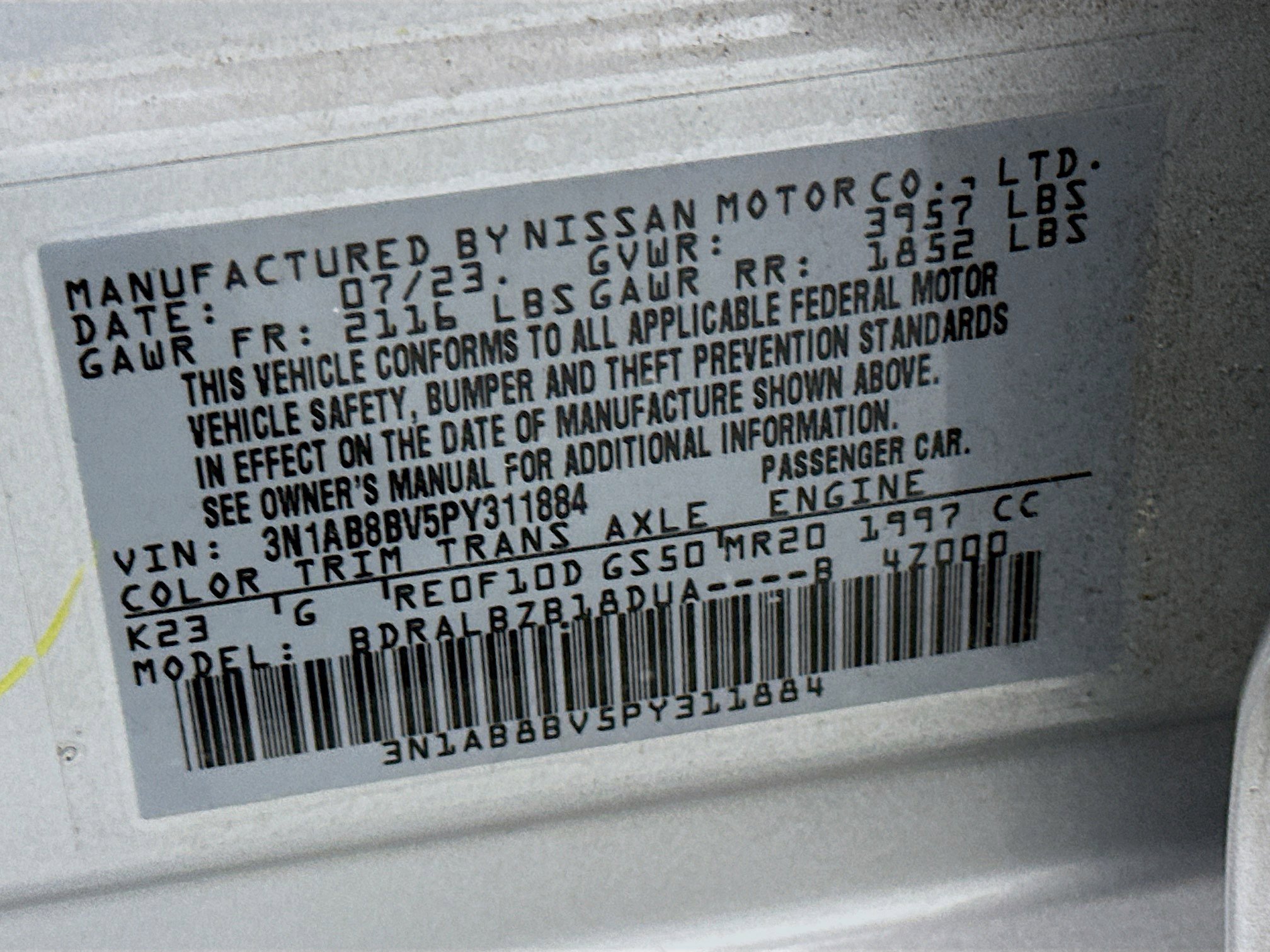 Used 2023 Nissan Sentra S image 12