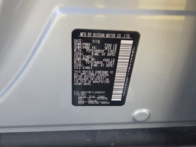 Used 2020 Nissan Armada Platinum w/ Captain's Chairs Package image 6