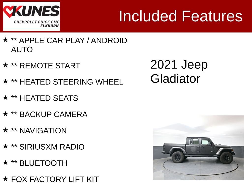 Used 2021 Jeep Gladiator Sport AWD/4WD image 2