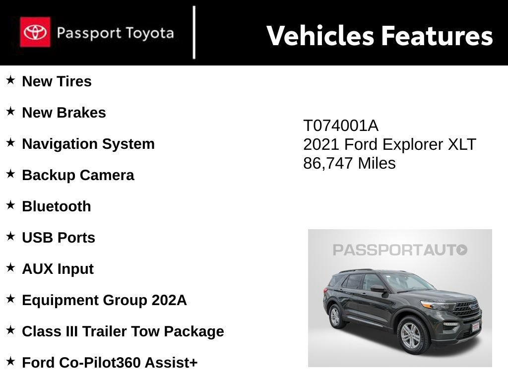 Used 2021 Ford Explorer XLT w/ Equipment Group 202A AWD/4WD image 9