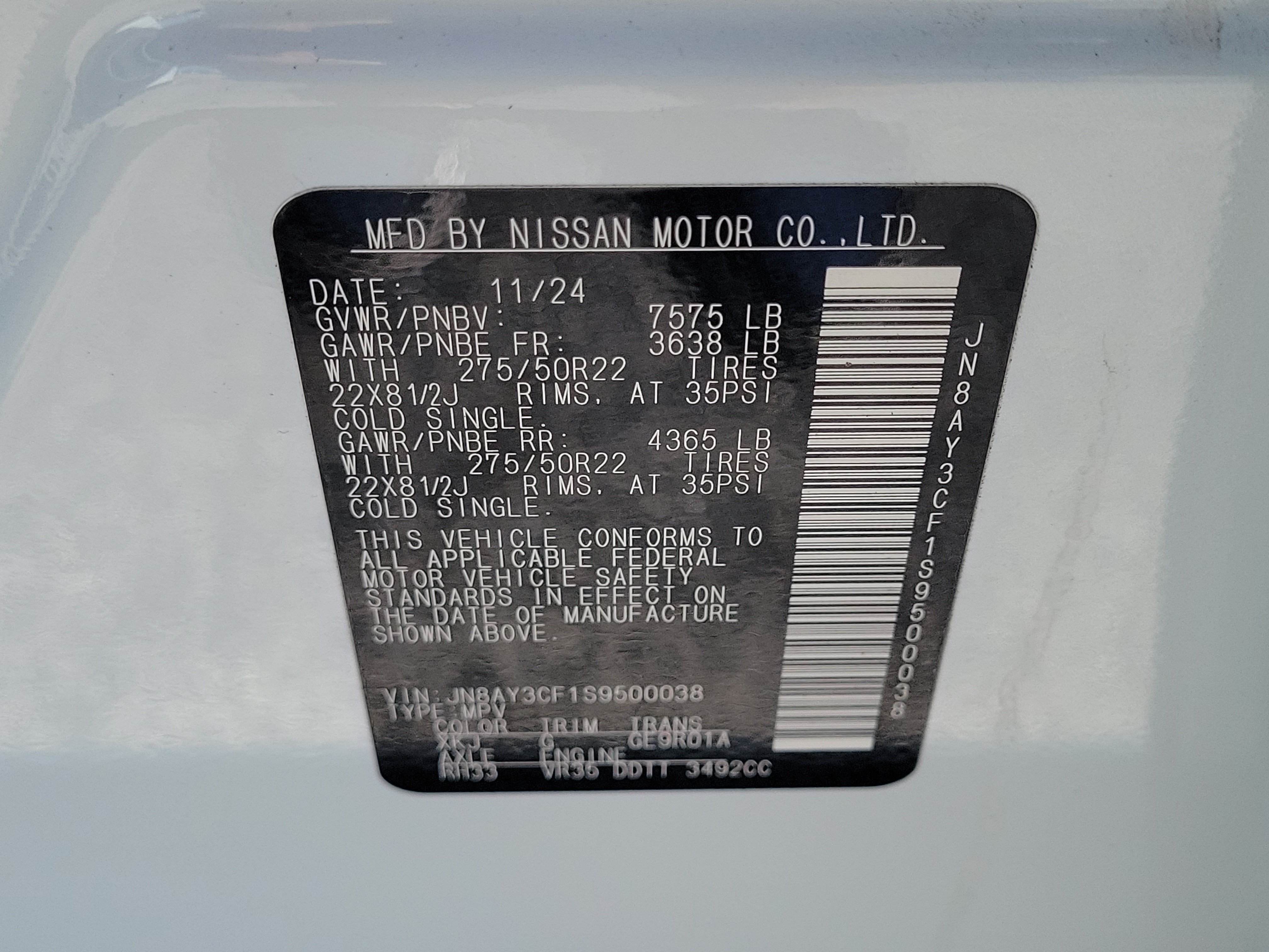 Certified 2025 Nissan Armada Platinum Reserve RWD image 30
