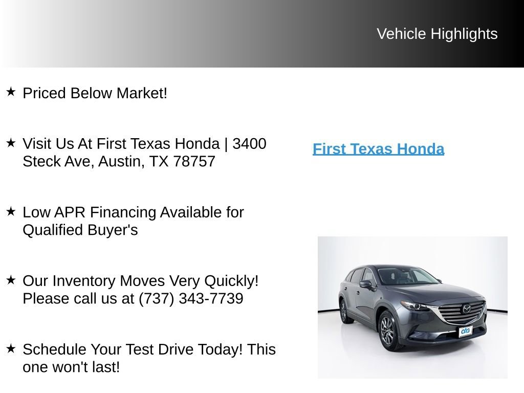 Used 2021 MAZDA CX-9 Touring w/ Touring Premium Package FWD image 9