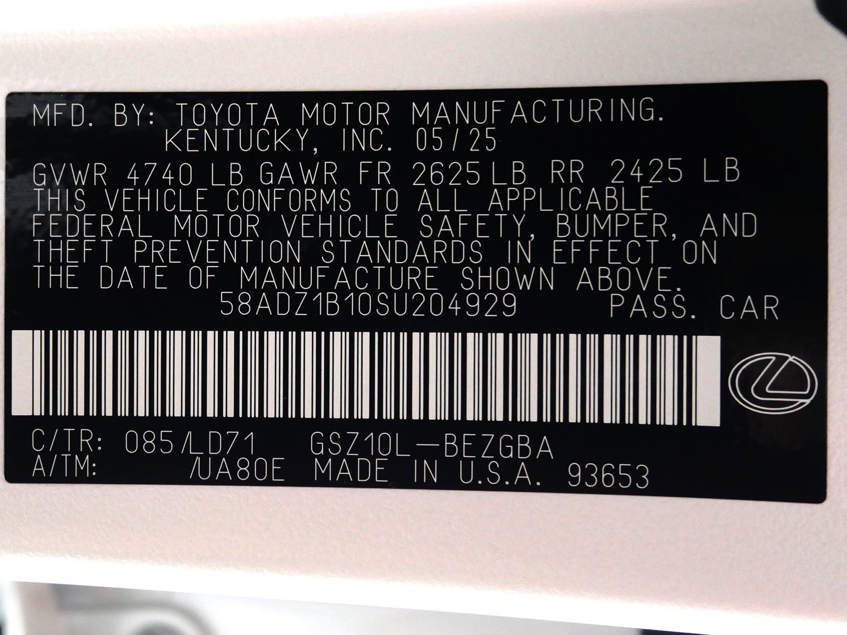 Used 2025 Lexus ES 350 w/ Premium Package image 31