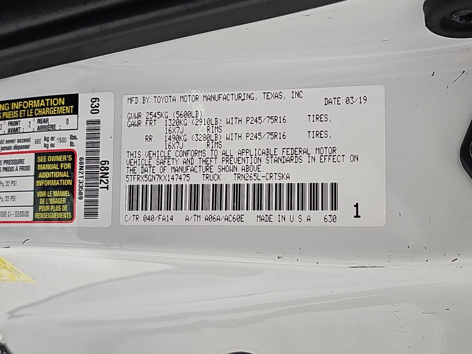 Used 2019 Toyota Tacoma SR RWD image 28