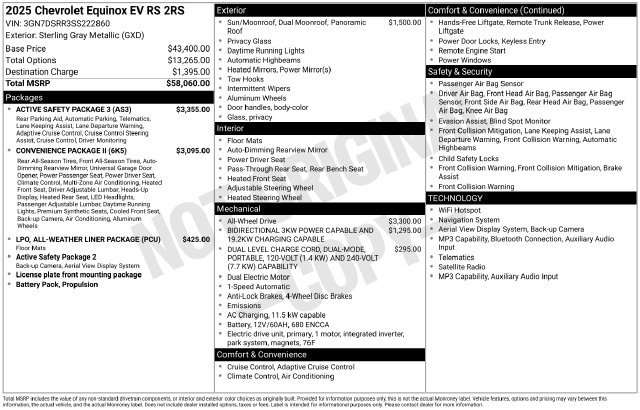 New 2025 Chevrolet Equinox EV RS w/ Active Safety Package 3 AWD/4WD image 4